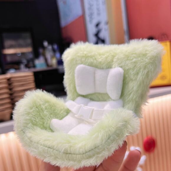 NEW Labubu 17cm keychain cute doll seats - green - Picture 2 of 4